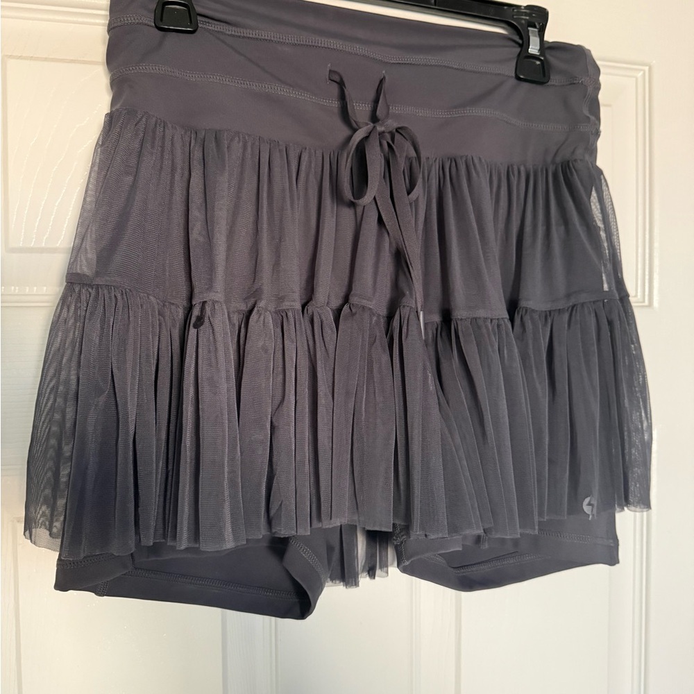 POPFLEX Pirouette Skort in Smoky Grey